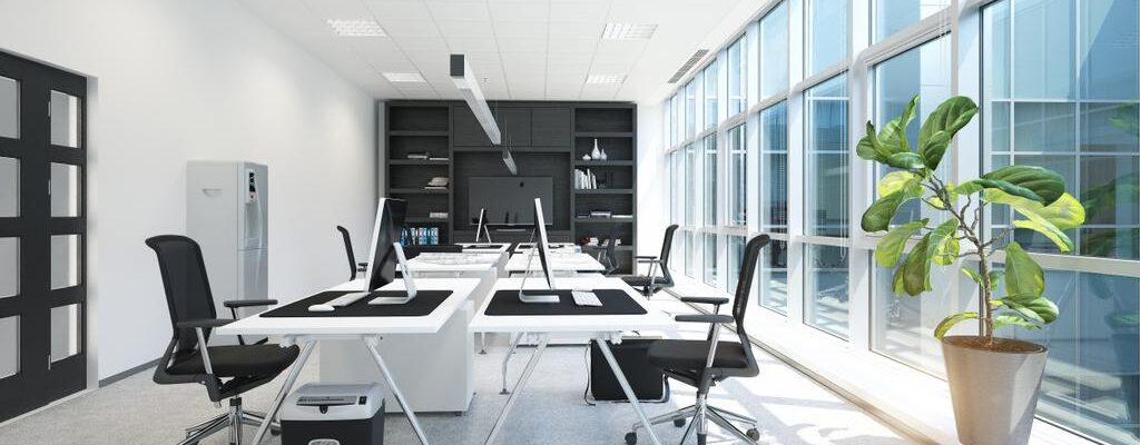Bureaux modernes avec open space lumineux, espace de travail fonctionnel, idéal pour un local professionnel à acheter à Paris.
