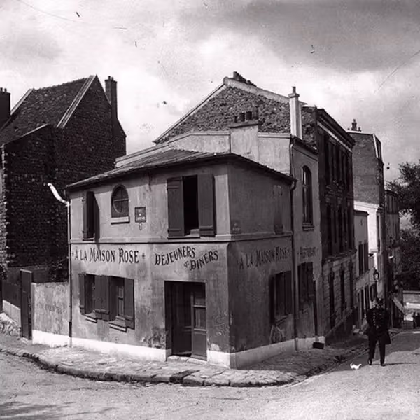 La Maison Rose, symbole du quartier Montmartre à Paris 18.