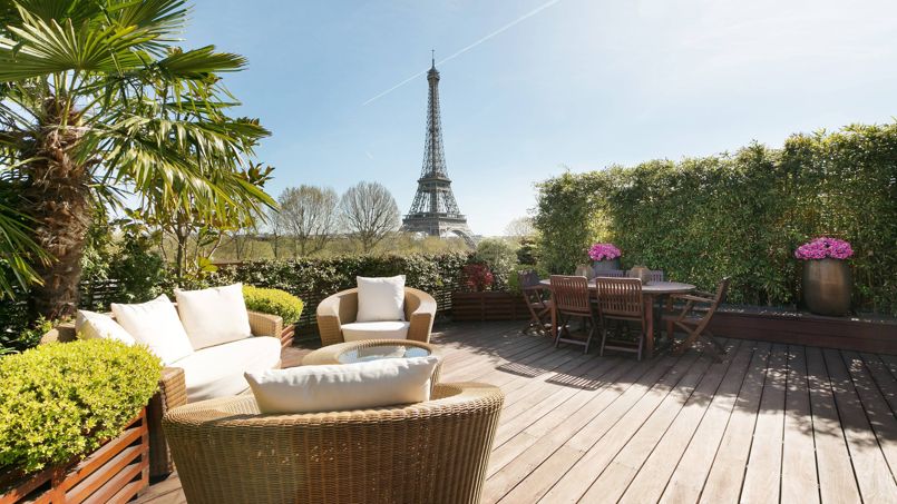 appartement de prestige paris terrasse vue tour eiffel