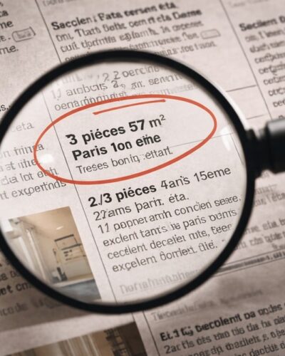 Annonce immobilière parisienne analysée de manière critique