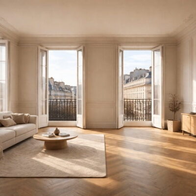 Immeuble haussmannien parisien typique d’un marché immobilier sous tension