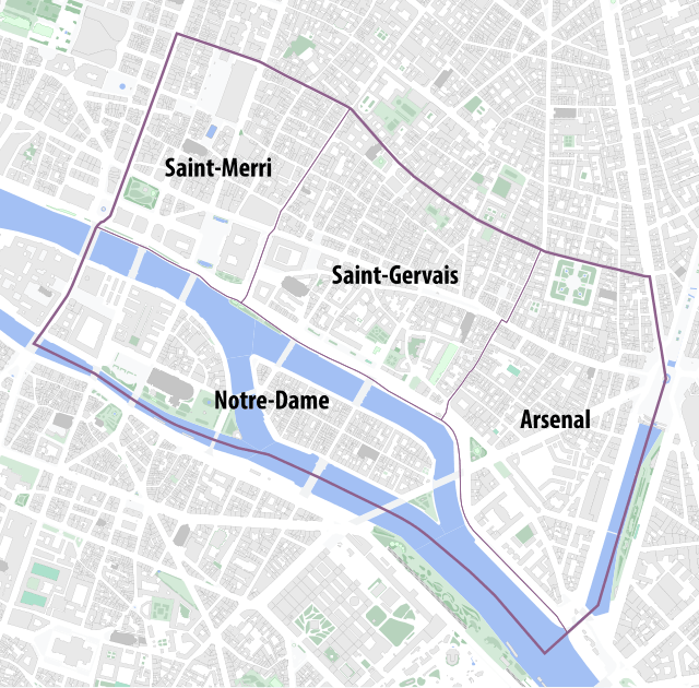 chasseur immobilier Paris 4 – carte du 4e arrondissement