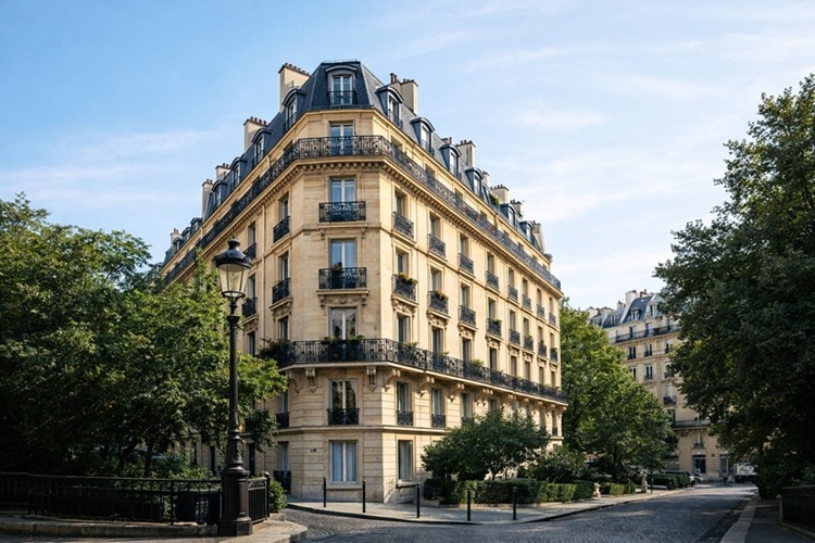 Immeuble haussmannien à Paris illustrant le type de biens recherchés par un chasseur immobilier pour ses clients