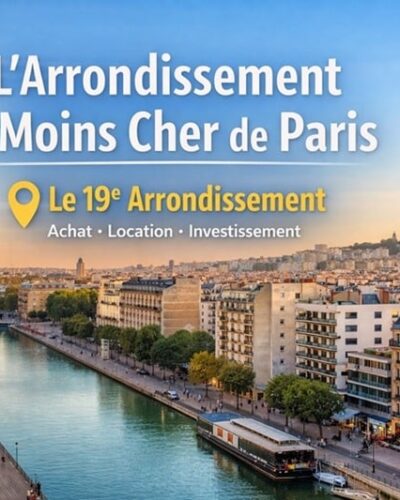 Vue du 19e arrondissement de Paris, arrondissement le moins cher pour acheter ou louer un appartement selon les prix immobiliers par arrondissement
